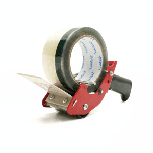 tape loaded on pistol grip tape dispenser