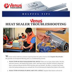 Helpful Tips | Heat Sealer Trouble Shooting